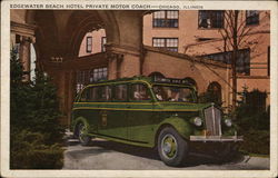 Edgewater Beach Hotel - Private Motor Coach Chicago, IL Postcard Postcard Postcard