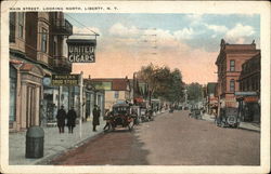 Main Street Looking North Postcard