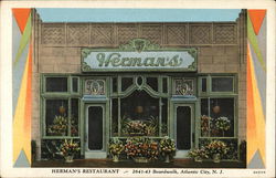 Herman's Restaurant Atlantic City, NJ Postcard Postcard Postcard