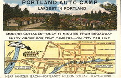 Portland Auto Camp Oregon Postcard Postcard Postcard