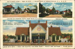 Pat's Cabin Court Postcard