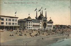 Bath House and Hotel Decatur Ocean Park, CA Postcard Postcard Postcard