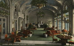 Hotel Oakland - Lounge California Postcard Postcard Postcard