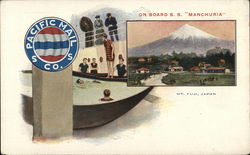 S. S. Manchuria Mt. Fuji, Japan Postcard Postcard Postcard