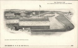 The Moat and Ramparts of Fort Monroe Postcard