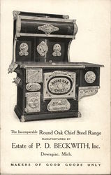 Round Oak Chief Steel Range, Estate of P. D. Beckwith, Inc. Postcard