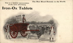 Iron-Ox Tablets, Iron Ox Remedy Company England Postcard Postcard Postcard