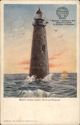 Minot Ledge Light, Boston Harbor Massachusetts Postcard Postcard Postcard