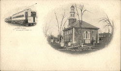 Christ's Church and Electric Flyer - Washington, Alexandria and Mt. Vernon Railway Postcard