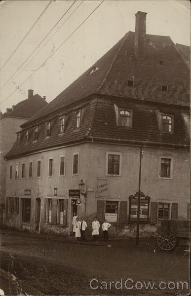 Waitstaff Outside Restaurant Frankenberg Germany