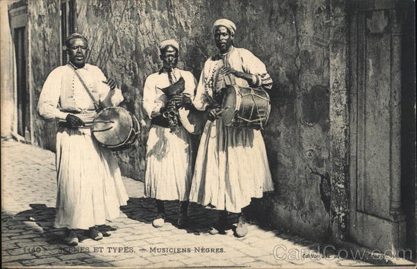 SCENES ET TYPES. - MUSICIENS NEGRES