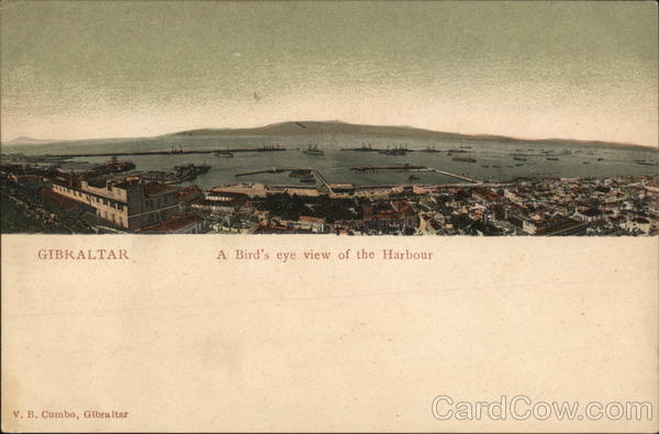 A Bird's Eye View of the Harbour Gibraltar Spain