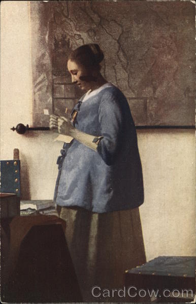 Rijksmuseum: Joh. Vermeer van Delft: Woman in Blue Reading a Letter. Amsterdam Netherlands