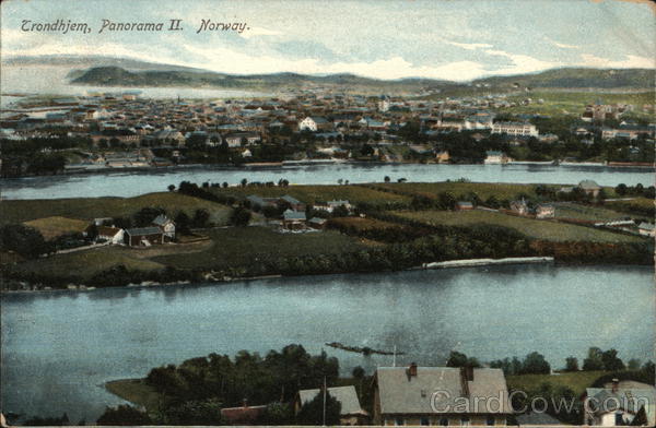 Panorama of Trondhjem Norway