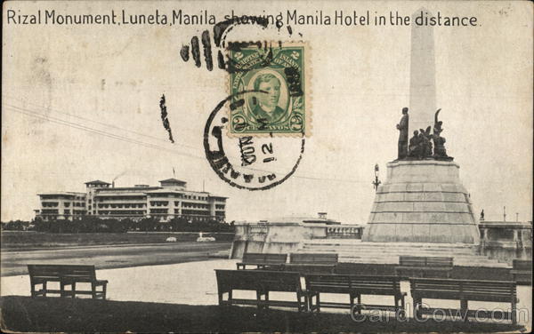 Rizal Monument, Luneta and Manila Hotel Philippines