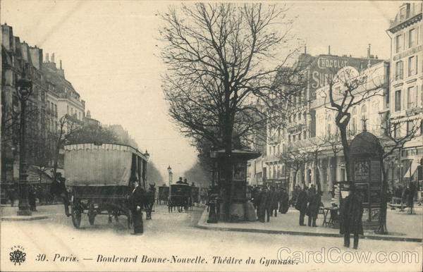 30. Paris Boulevard Bonne-Nouvelle. Theatre du Gymnase France