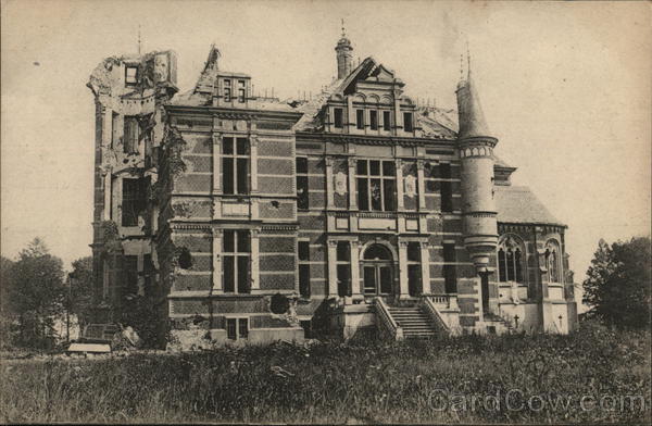 Big house in the country-side. Woumen Belgium World War I