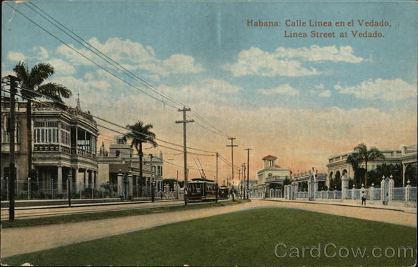 Linea Street at Vedado Havana Cuba