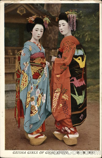 Geisha girls of Gion, Kyoto. Japan