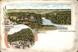 Gruss aus der Wasserschaenke, Krumbach b. Mittweida Postcard