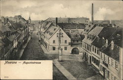 Augustastrasse Meerane, Germany Postcard Postcard