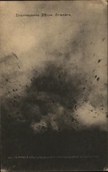 Einschlagende 28 cm Granate Postcard