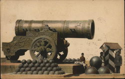 Giant Cannon with Cannonballs Postcard