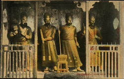 Gods in a Temple Shanghai, China Postcard Postcard