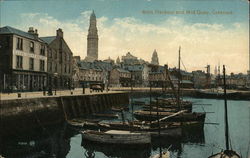 West Harbour and Mid Quay Greenock, Scotland Postcard Postcard