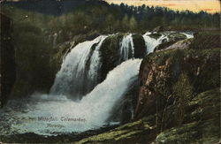 Mukan Waterfall Telemark, Norway Postcard Postcard