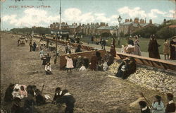 View of West Beach Lytham, England Lancashire Postcard Postcard