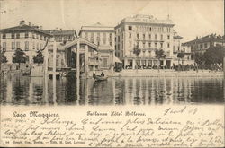 Lago Maggiore. Pallansa, Hotel Bellevue Pallanza, Italy Postcard Postcard