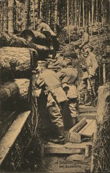 im Schützengraben bei Gasalarm Postcard