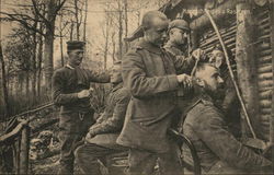 Military Barbers Haarschneiden u. Rasieren. Postcard