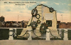 Memorial Wall to the Cuban Students Postcard