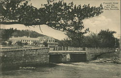 Frascatti Hotel and the Flatts Bridge Bermuda Postcard Postcard