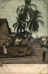 Avenue A, Before being paved Panama Postcard Postcard