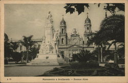 Monumento a Avellaneda - Buenos Aires Argentina Postcard Postcard