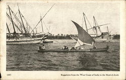 Buggalows from the West Coast of India in the Shatt-el-Arab. Buggalows from the West Coast of India in the Shatt-el-Arab.