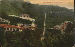 Peak Tramway and Buildings on the Peak, Hongkong Postcard