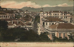 View of Queen's Road Central from the upper level Postcard