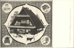 Farmhouse on Lake Motusu, Yamanashi Prefecture Japan Postcard Postcard