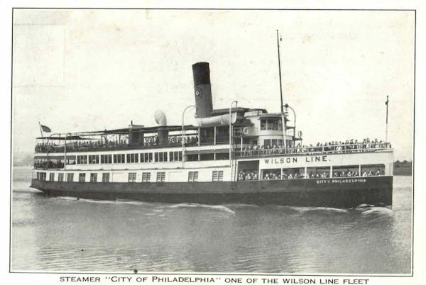Steamer One Of The Wilson Line Fleet Philadelphia Pennsylvania