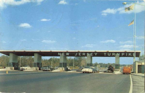 Typical Toll Plaza On The New Jersey Turnpike
