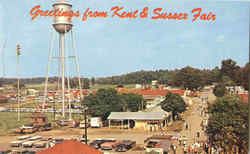 Greetings From Kent & Sussex Fair Harrington, DE Postcard Postcard