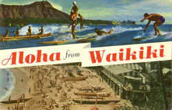 Aloha From Waikiki Postcard