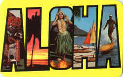 Aloha From Hawaii Scenic, HI Postcard Postcard