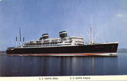 S. S. Santa Rosa S. S. Santa Paula Boats, Ships Postcard Postcard