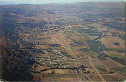 Aerial View Of Ukiah Postcard