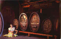 Century Old Wine Casks Beringer Bros. Winery Postcard
